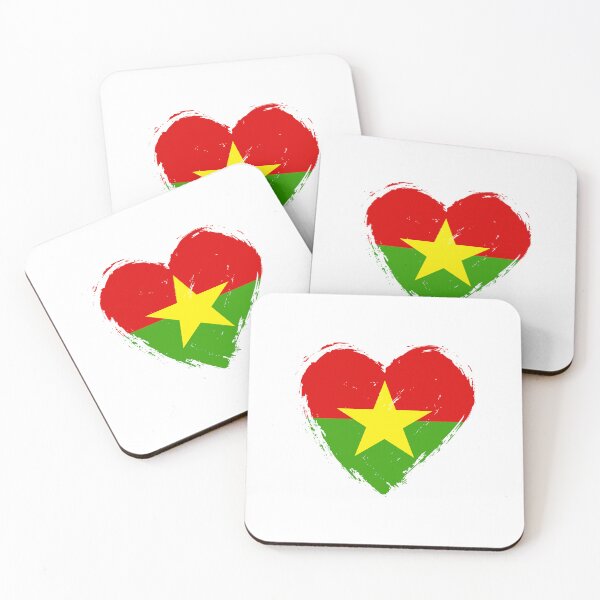 Item preview, Distressed Burkina Faso Flag Heart BF designed and sold by shitpostee.