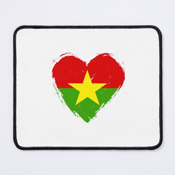 Item preview, Distressed Burkina Faso Flag Heart BF designed and sold by shitpostee.