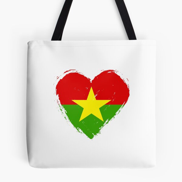 Item preview, Distressed Burkina Faso Flag Heart BF designed and sold by shitpostee.