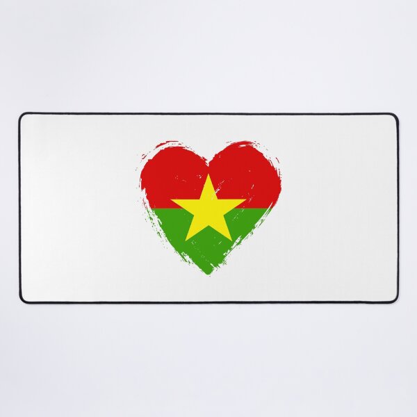 Item preview, Distressed Burkina Faso Flag Heart BF designed and sold by shitpostee.