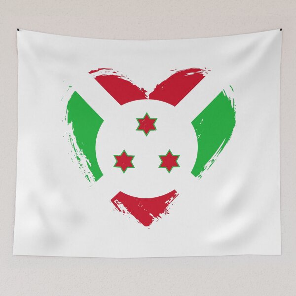 Item preview, Distressed Burundi Flag Heart BI designed and sold by shitpostee.