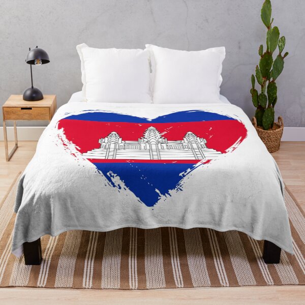 Item preview, Distressed Cambodia Flag Heart KH designed and sold by shitpostee.