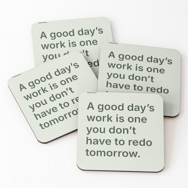 Item preview, Good Day’s Work Quality Quote Print designed and sold by cotswoldconnect.