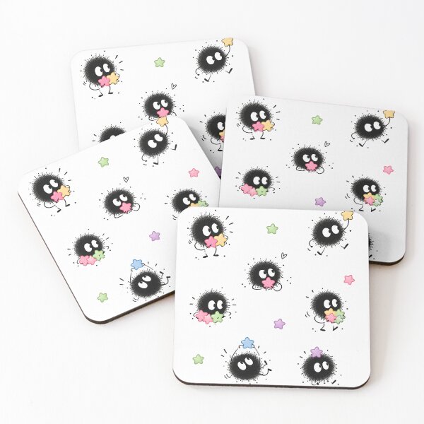 Item preview, Cute Black Soot Sprites with Pastel Stars  designed and sold by LexaArtworks.