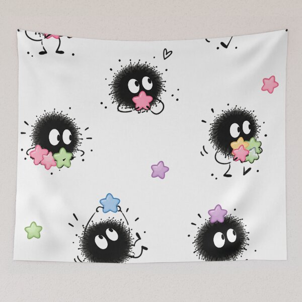 Item preview, Cute Black Soot Sprites with Pastel Stars  designed and sold by LexaArtworks.