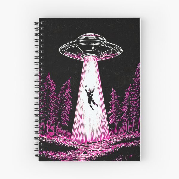 Item preview, UFO Above the Pines in Neon Style designed and sold by Kunstkutter.