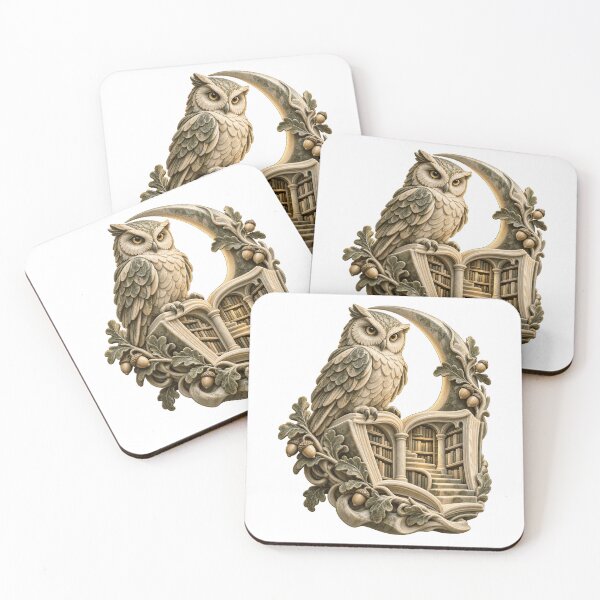 Item preview, Owl Library Carved Soapstone Reading Art designed and sold by TeNovaStudio.