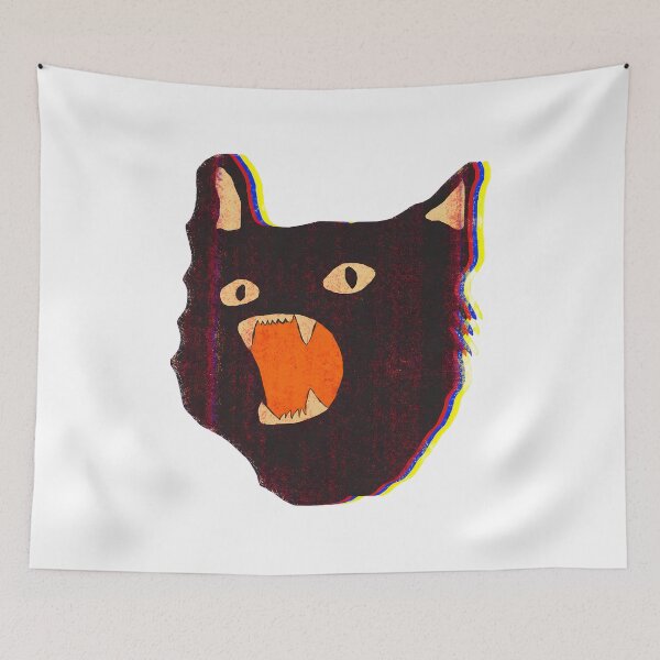 Item preview, Angry Cat Glitch Aesthetic Illustration designed and sold by SoyLamderma.