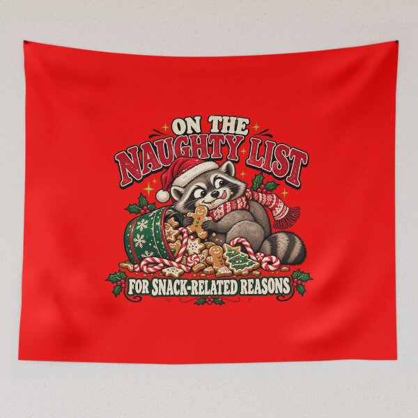 Item preview, Funny Christmas Raccoon Shirt – Naughty List Humor Cake xmas designed and sold by SnoyTextil.