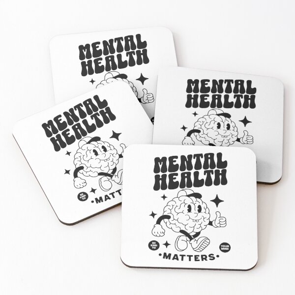 Item preview, MENTAL HEALTH - Thumbs up brain (BLACK) designed and sold by Discothreadz.