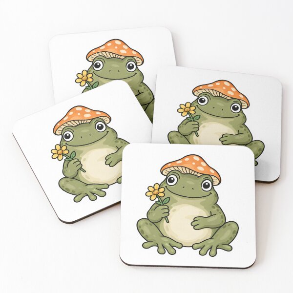 Item preview, Whimsical Frog Flower Sticker designed and sold by DariaDoodleArt.