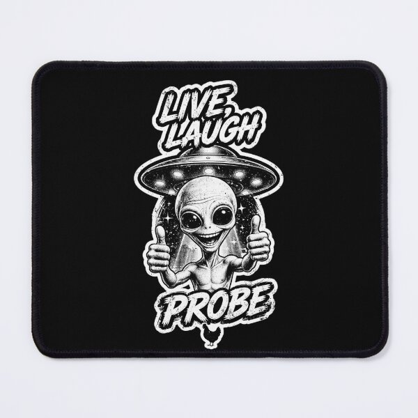 Item preview, Live Laugh Probe – Funny Alien UFO Retro Sci-Fi Graphic designed and sold by A-T-H.