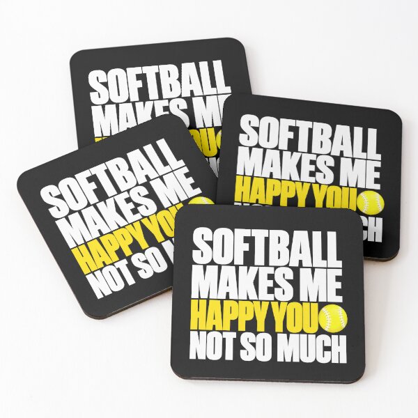 Item preview, Softball Makes Me Happy You Not So Much Sarcastic Sports Art designed and sold by lamiarte.