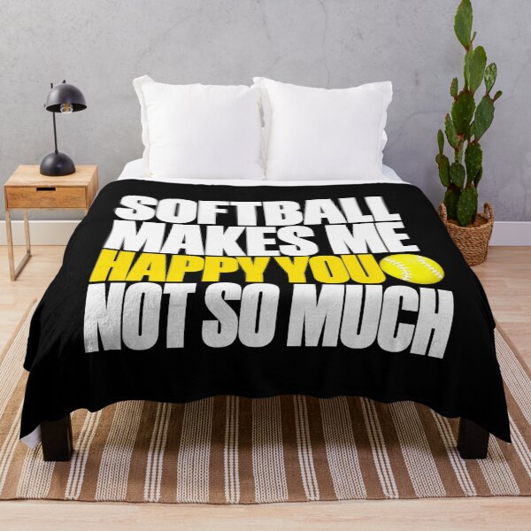 Item preview, Softball Makes Me Happy You Not So Much Sarcastic Sports Art designed and sold by lamiarte.
