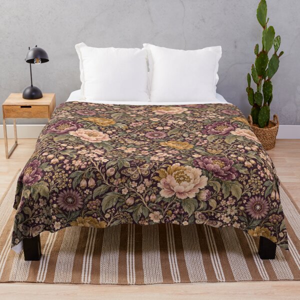 Item preview, Plum Peonies and Moths Floral Pattern designed and sold by Apex Designs.