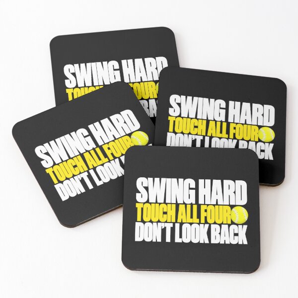Item preview, Swing Hard Touch All Four Dont Look Back Softball Home Run Art designed and sold by lamiarte.