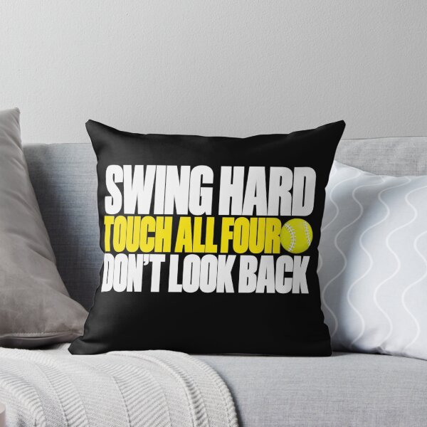 Item preview, Swing Hard Touch All Four Dont Look Back Softball Home Run Art designed and sold by lamiarte.