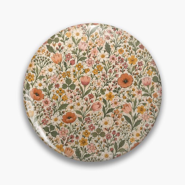 Item preview, Vintage Poppy and Daisy Ditsy Floral Pattern designed and sold by Apex Designs.