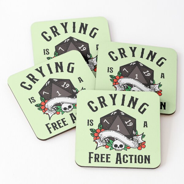 Item preview, Crying Is A Free Action Natural One D20 Dice. designed and sold by CelsoKirkham.
