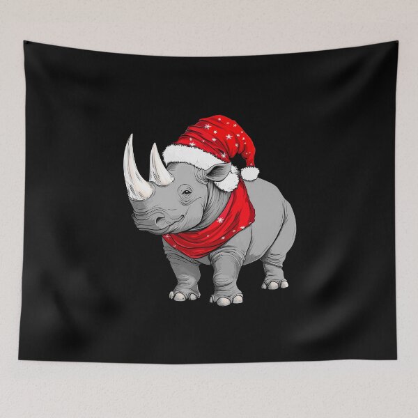Item preview, Rhinos Christmas / Santa Claus Rhino designed and sold by Soulskier.