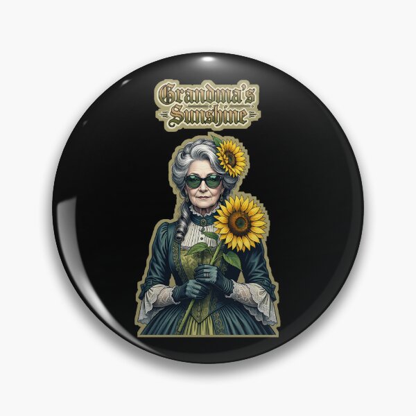 Item preview, Grandma's Sunshine — Grandma with Sunflower and Sunglasses designed and sold by DarkAgeArt.