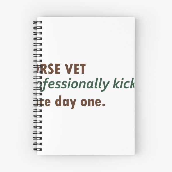 Item preview, Horse Vet Professionally Kicked, Funny Equine Vet Quote designed and sold by GildedFolio.
