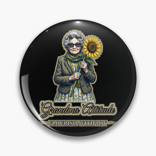Item preview, Grandma Attitude — Grandma with Sunflower and Sunglasses designed and sold by DarkAgeArt.