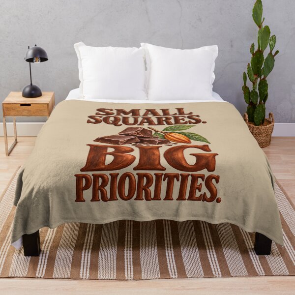 Item preview, Small Squares, Big Priorities — Chocolate Lover Design designed and sold by VioVibe.