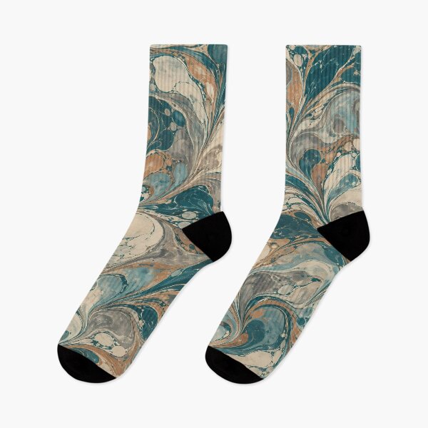 Item preview, Teal Copper Marbled Swirl Pattern designed and sold by Apex Designs.
