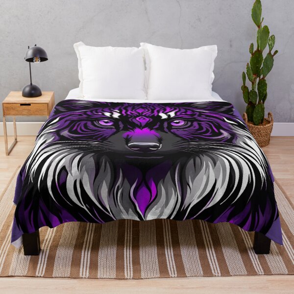 Item preview, Mystic Violet-Eyed Wolf Graphic Portrait Art designed and sold by CASASIS_MERCH.