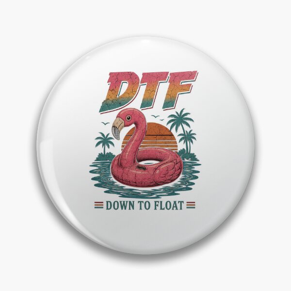 Item preview, DTF Down To Float Retro Flamingo Pool Float Summer Vacation designed and sold by gamoreRony.