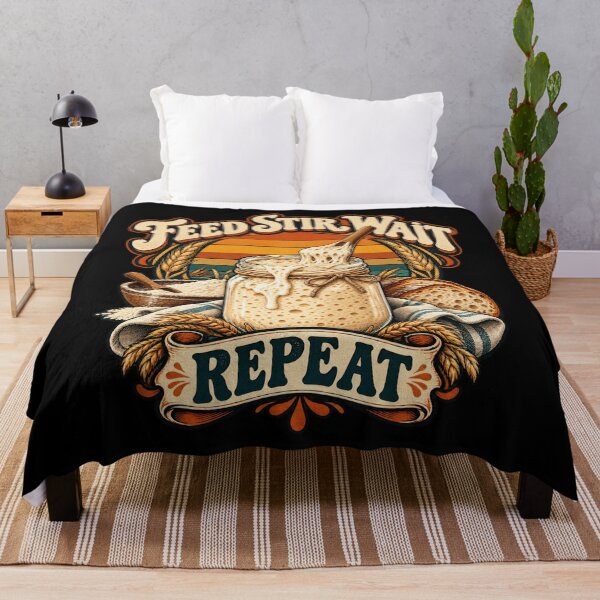 Item preview, Feed Stir Wait Repeat Daily Ritual Funny Sourdough Baker designed and sold by Aqouiatiqe.