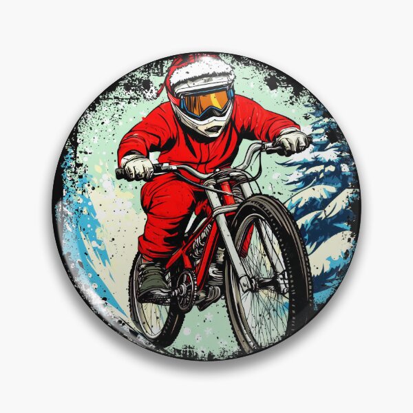 Artikelvorschau, MTB Biker Weihnachten / Santa Mountainbiker entworfen und verkauft von Soulskier.