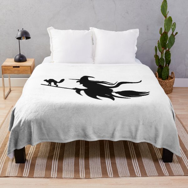 Item preview, Witch Cat Broom Silhouette Halloween Spooky designed and sold by SoyLamderma.