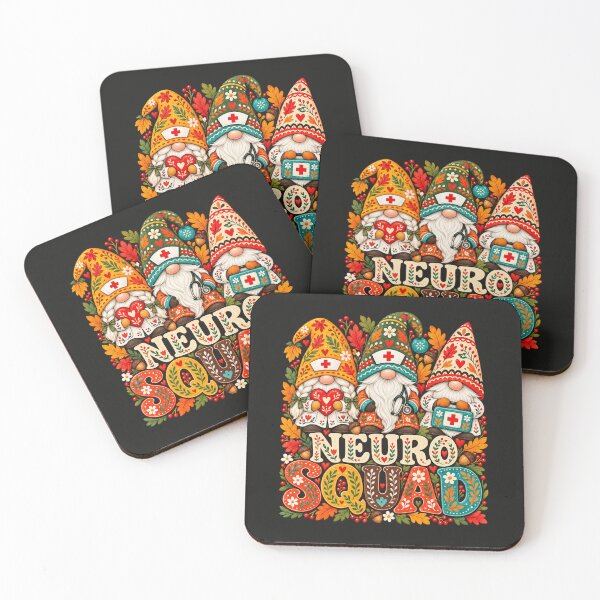 Item preview, Nurse Gnomes Whimsical Folk Art Neuro Squad Autumn Team designed and sold by AmiGraph.