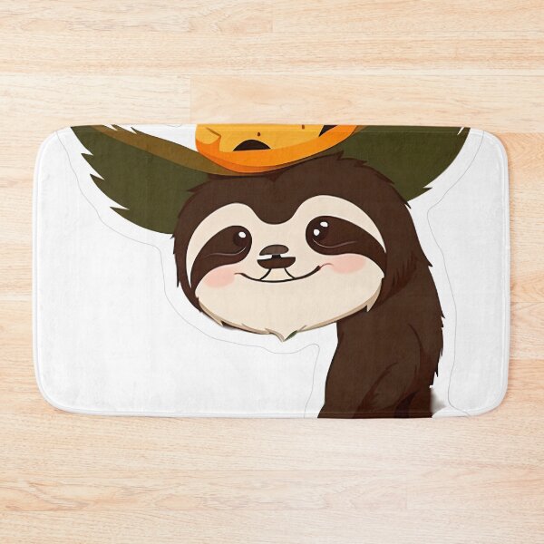 Item preview, Cute Sloth Wearing Pumpkin Hat on Branch designed and sold by For-Cat Studio.