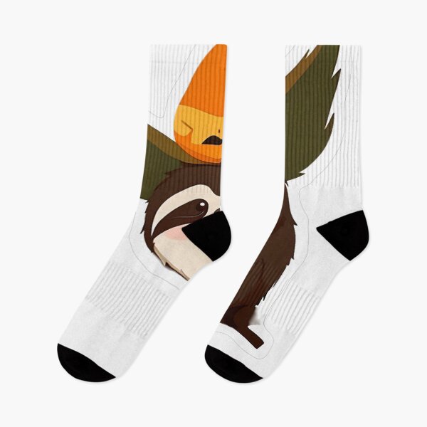 Item preview, Cute Sloth Wearing Pumpkin Hat on Branch designed and sold by For-Cat Studio.