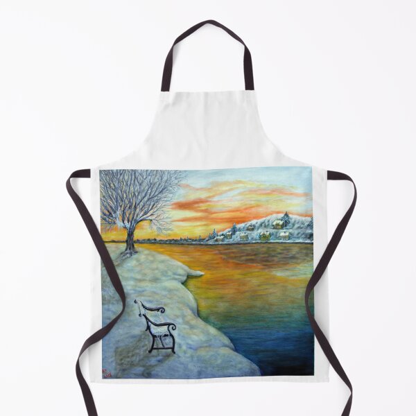 Item preview, Norway - winter evening by fjord designed and sold by BD ArtStore.