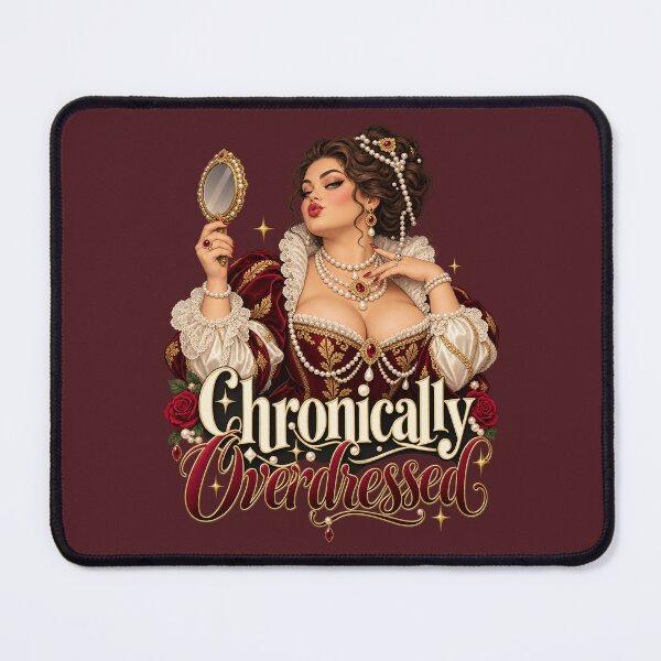 Item preview, Chronically Overdressed – Tudor Fashion Humor Design designed and sold by MetaModel Editions.