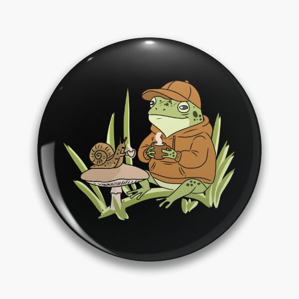 Item preview, Frog Coffee Snail Nature Cozy Mushrooms Cottagecore Love Illustration designed and sold by LeshanArt.