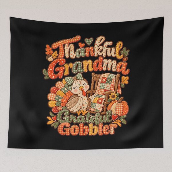 Item preview,  Thankful Grandma Grateful Gobbler Thanksgiving Turkey designed and sold by FreeArt2.