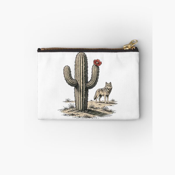 Item preview, Desert Cactus And Wolf Illustration designed and sold by ThePrintArt.