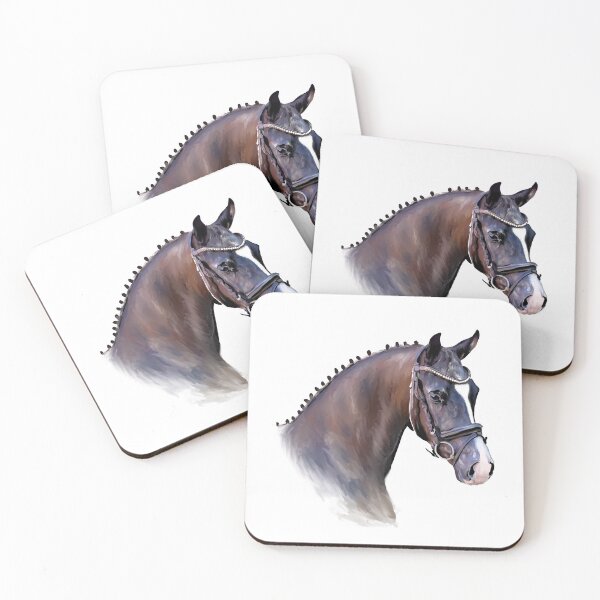 Item preview, Warmblood Horse Portrait – Equestrian Art designed and sold by TrueWoven Studio.