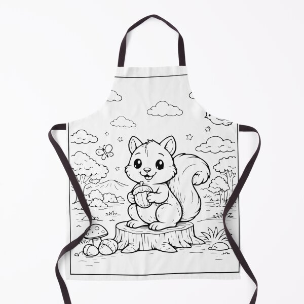 Item preview, Coloring book style print. Squirrel designed and sold by MS Production.