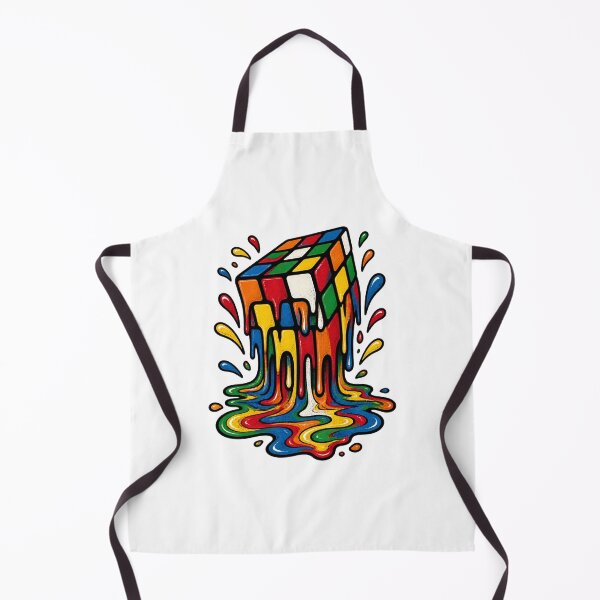 Item preview, Melting Rubik's Cube Surreal Art Design for Puzzle Lovers designed and sold by tetabrick.