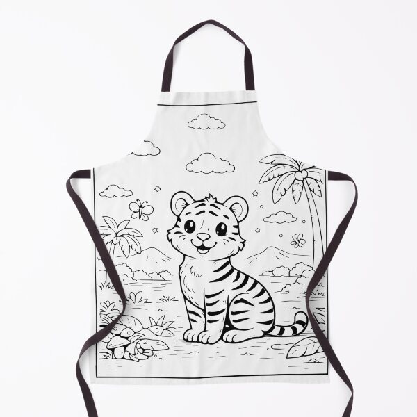 Item preview, Coloring book style print. Tiger designed and sold by MS Production.