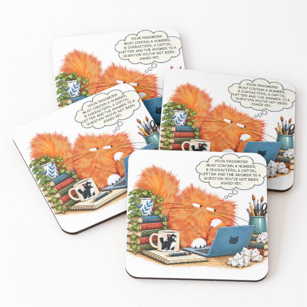 Item preview, Password Frustration – Funny Cat Humor designed and sold by TrueWoven Studio.