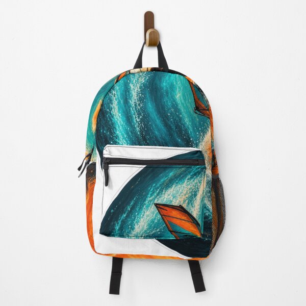 Item preview, Windsurfer Yin Yang Painterly Circular Sticker Tee Windsurf Art Print Ocean Gift designed and sold by sharifex.