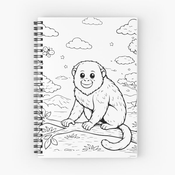 Item preview, Coloring book style print. Uakari designed and sold by MS Production.