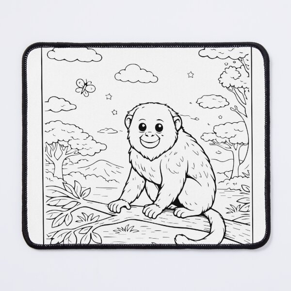 Item preview, Coloring book style print. Uakari designed and sold by MS Production.